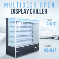 Supermarket Portable Multi Deck Upright Open Display Cooler